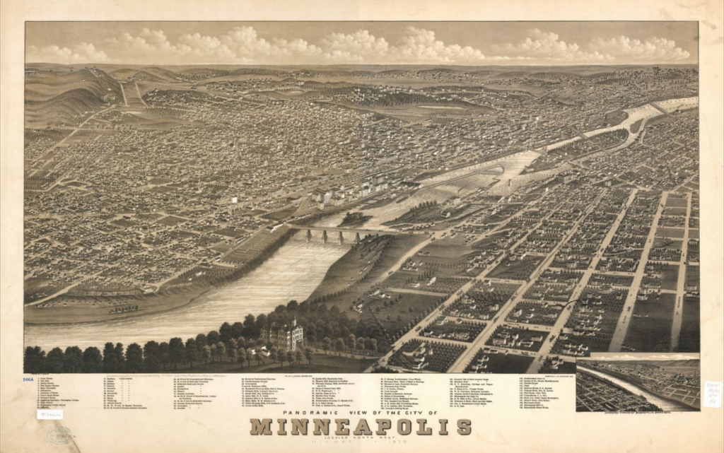 Old Map of Minneapolis